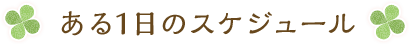 ある1日のスケジュール
